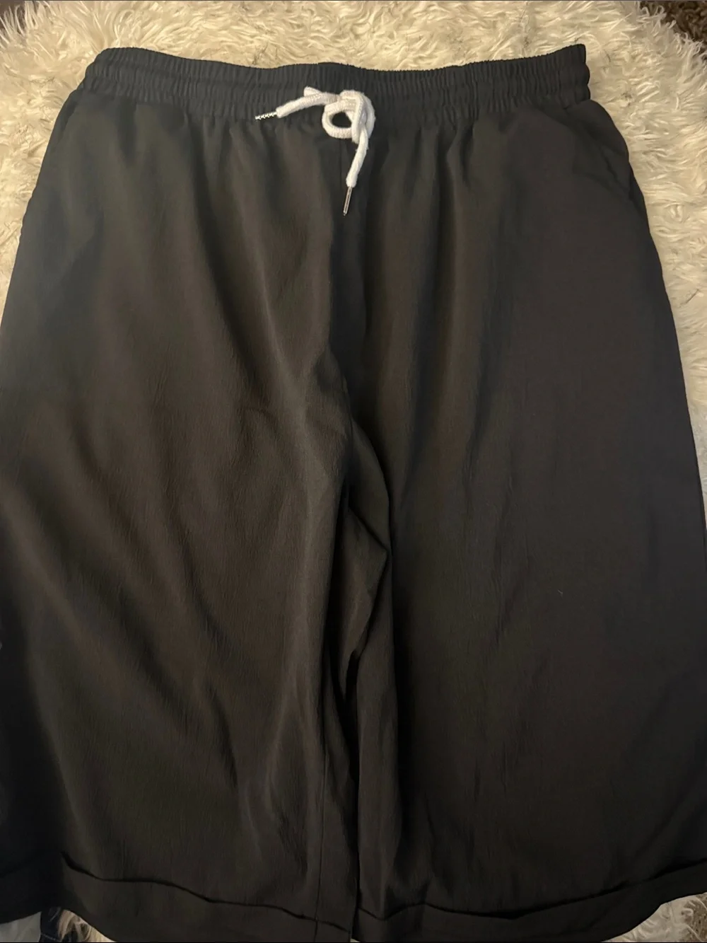 Women’s Black Shorts with Orange & Black Patterned Top -2 piece set size 2X-3X.
